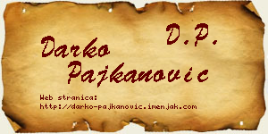 Darko Pajkanović vizit kartica